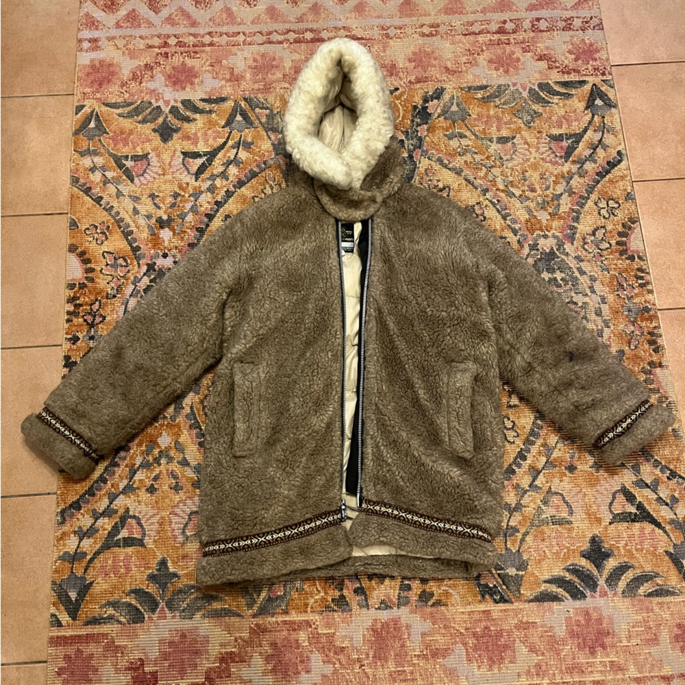 Vintage Cozy Brown Faux Fur Women's Jacket